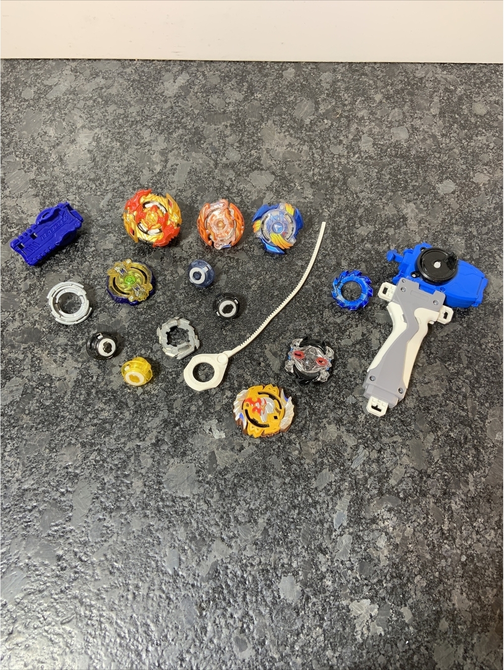 Lot Of Takara Tomy Beyblade Beys, Parts, Launchers